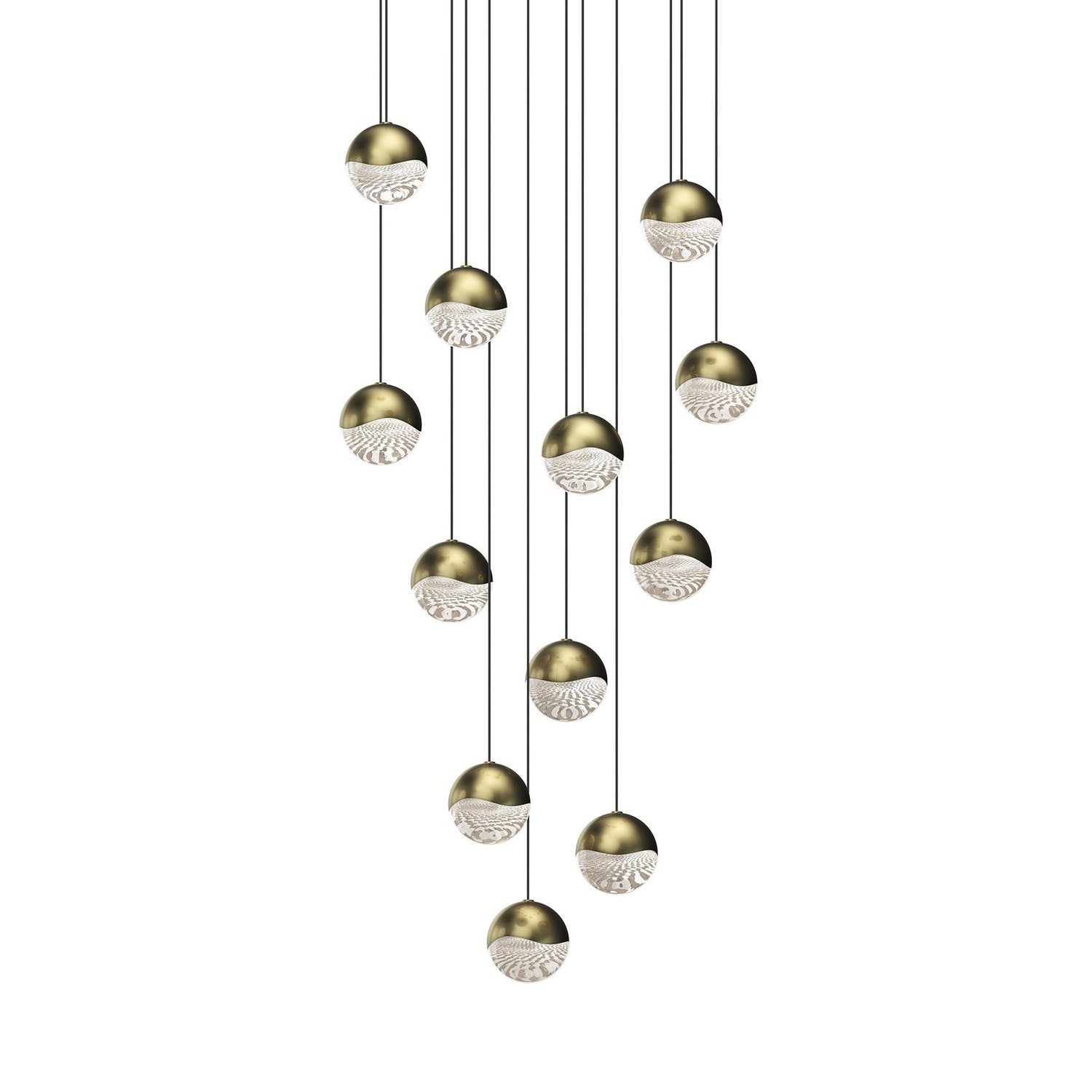 Sonneman - 2917.14-MED - LED Pendant - Grapes - Brass Finish