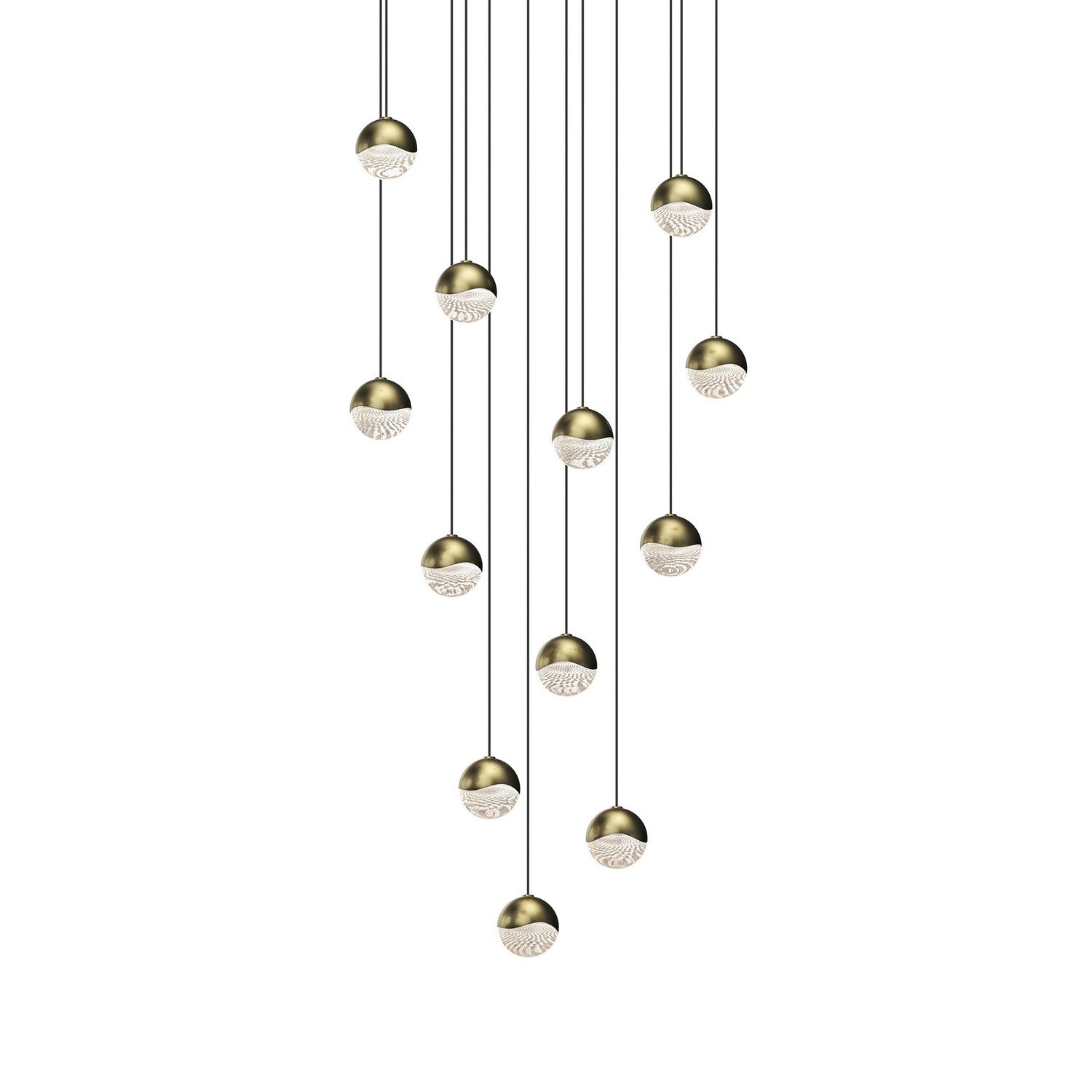 Sonneman - 2917.14-SML - LED Pendant - Grapes - Brass Finish