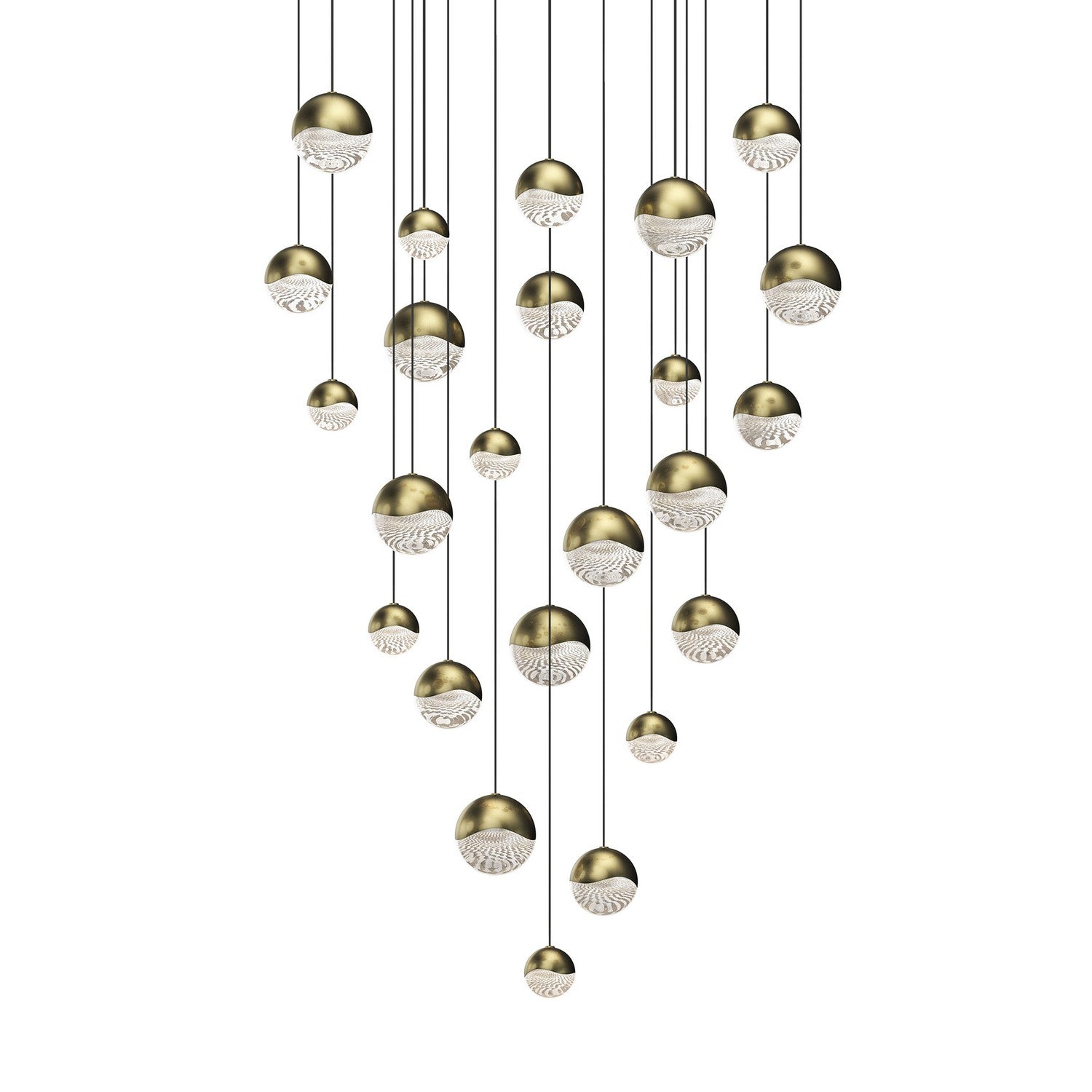 Sonneman - 2918.14-AST - LED Pendant - Grapes - Brass Finish