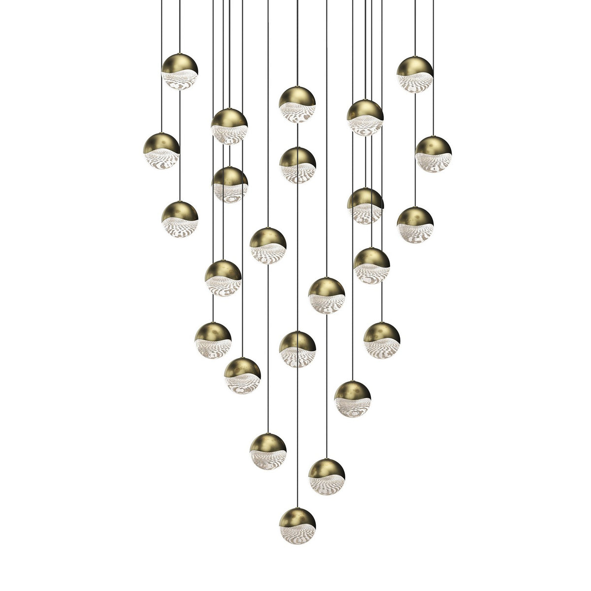 Sonneman - 2918.14-MED - LED Pendant - Grapes - Brass