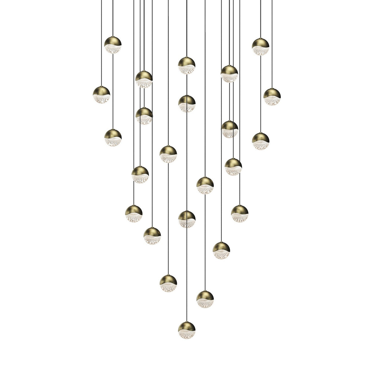 Sonneman - 2918.14-SML - LED Pendant - Grapes - Brass