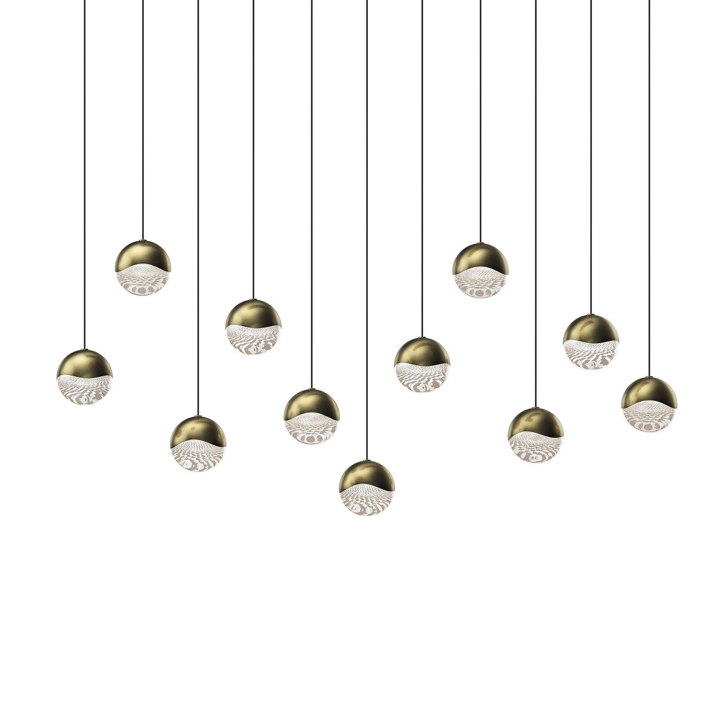 Sonneman - 2922.14-MED - LED Pendant - Grapes - Brass Finish