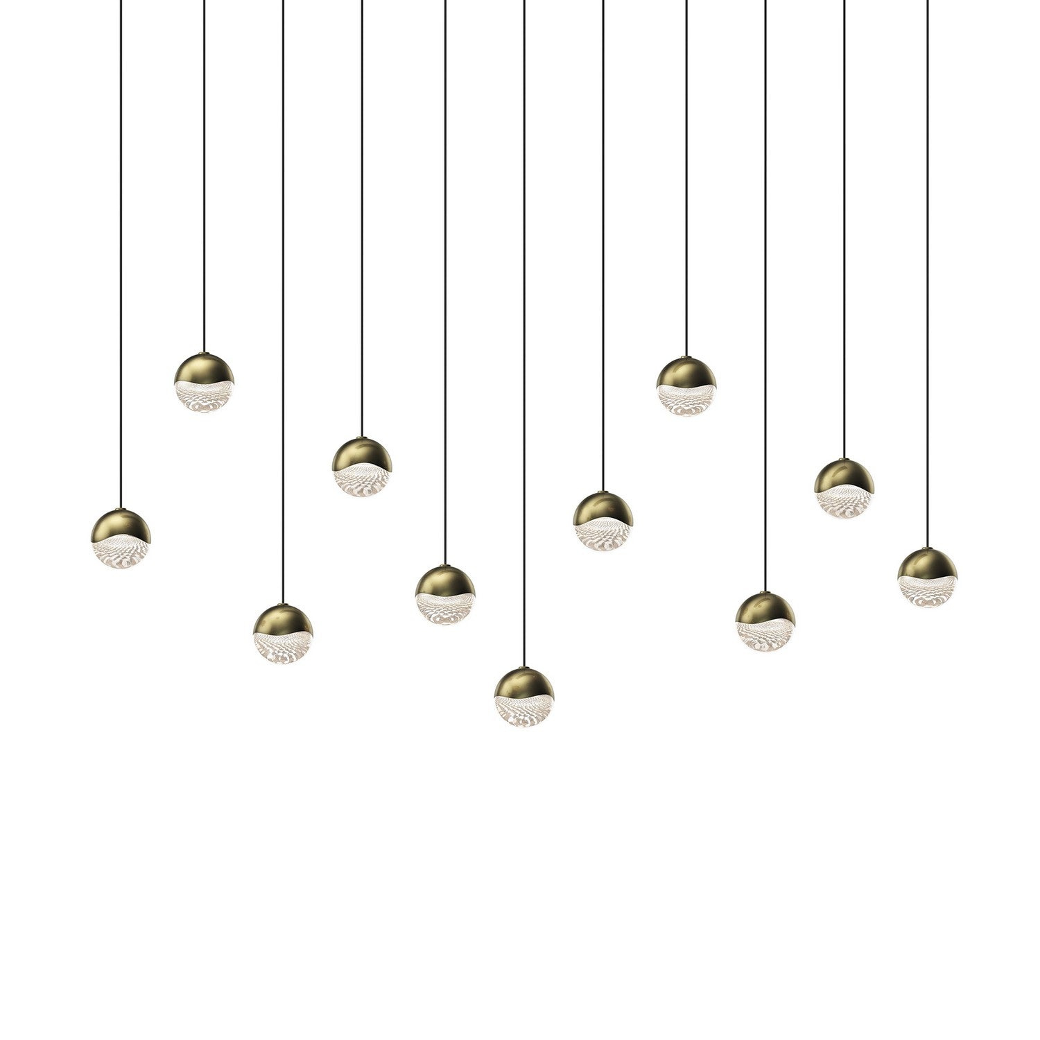 Sonneman - 2922.14-SML - LED Pendant - Grapes - Brass Finish