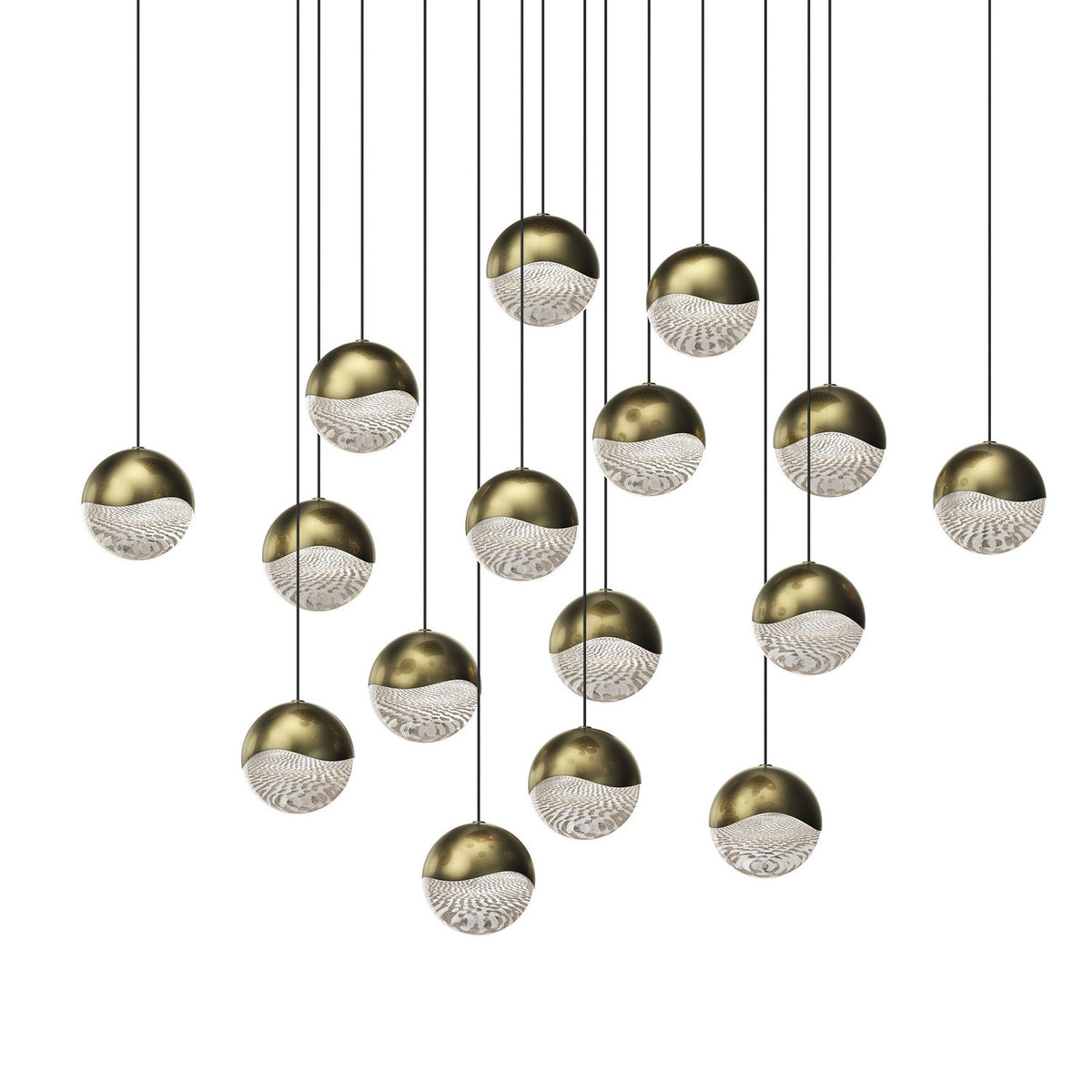 Sonneman - 2923.14-LRG - LED Pendant - Grapes - Brass