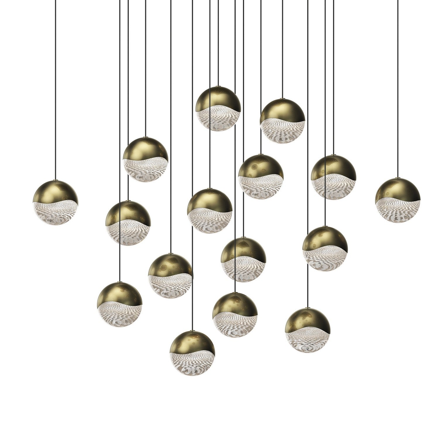 Sonneman - 2923.14-LRG - LED Pendant - Grapes - Brass Finish