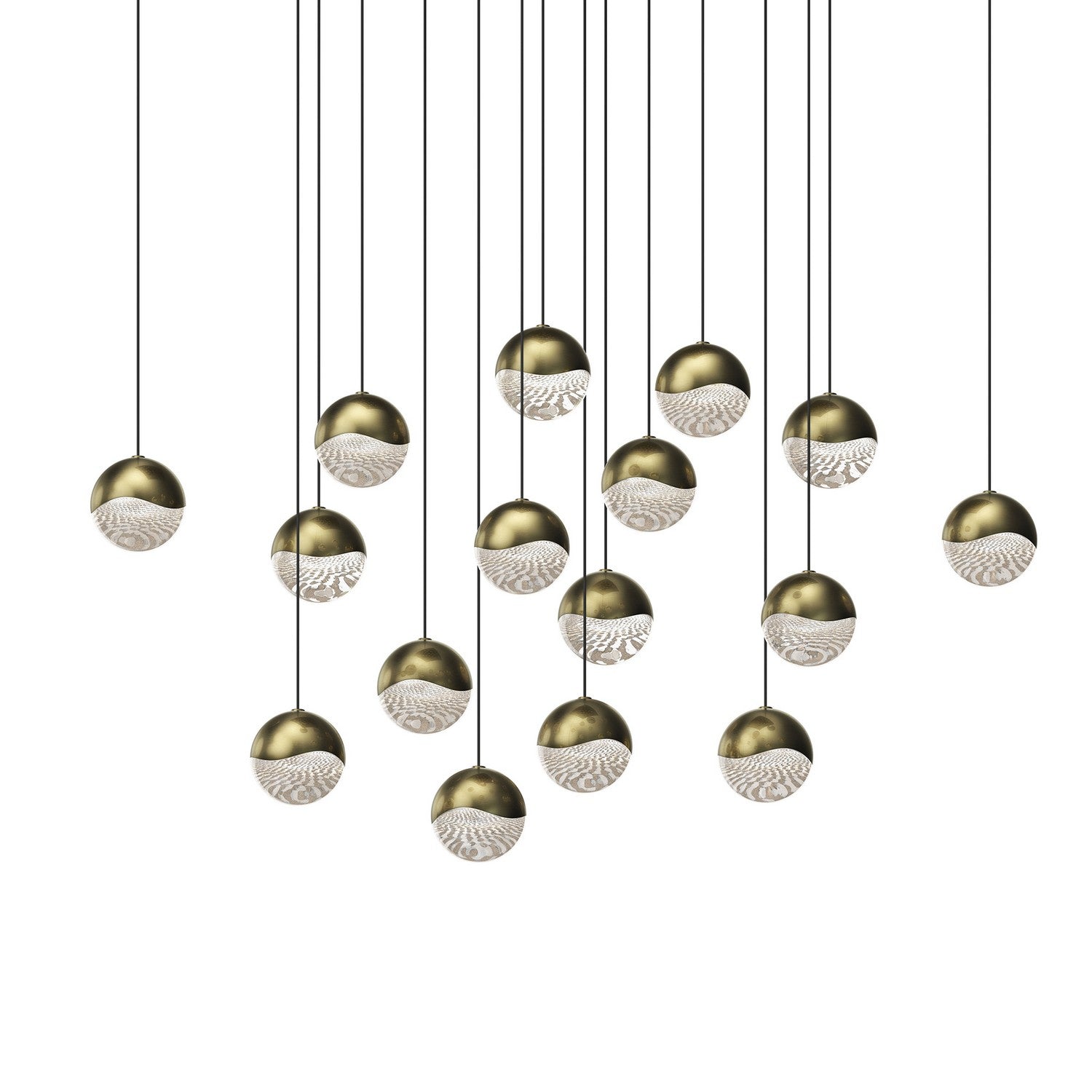 Sonneman - 2923.14-MED - LED Pendant - Grapes - Brass Finish