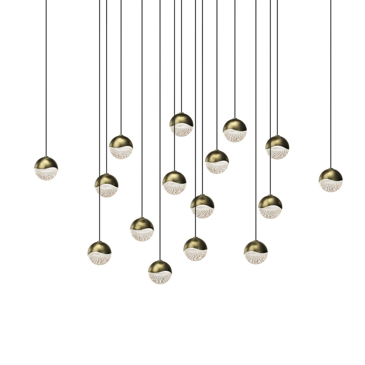Sonneman - 2923.14-SML - LED Pendant - Grapes - Brass