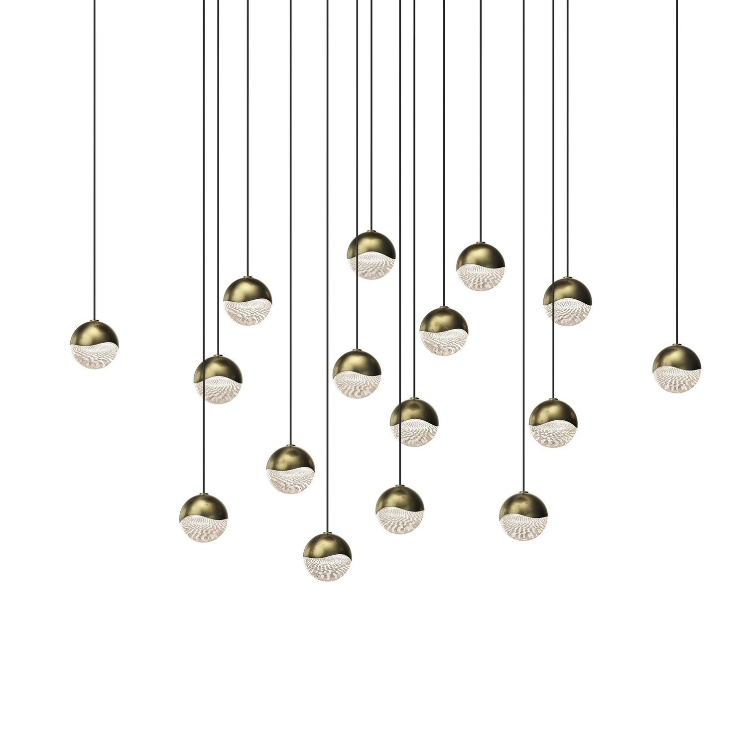 Sonneman - 2923.14-SML - LED Pendant - Grapes - Brass Finish