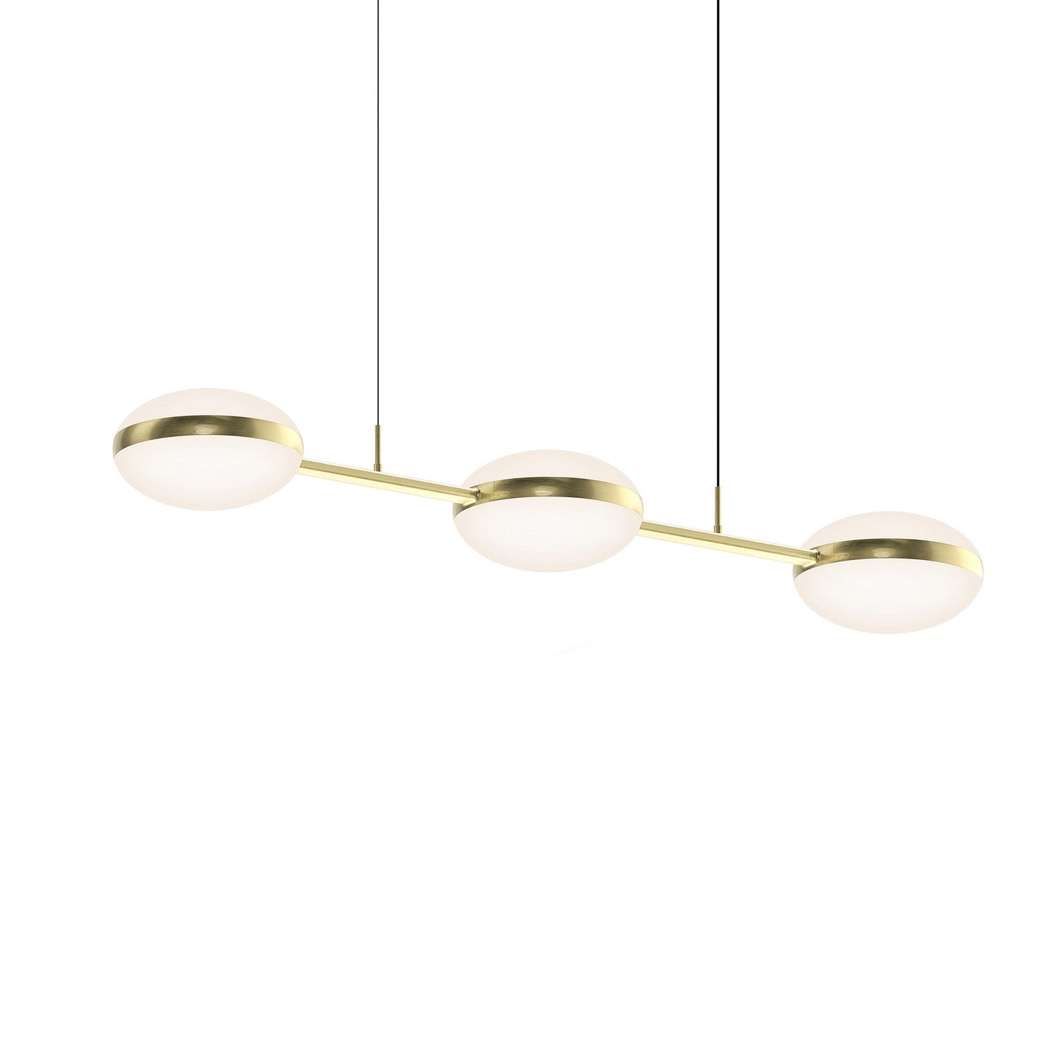 Sonneman - 3613.14 - Three Light Linear Pendant - Pillows - Brass Finish