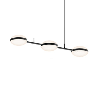 Sonneman - 3613.25 - Three Light Linear Pendant - Pillows - Satin Black