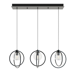 AFX Lighting - JAMP12MBBKLNR3 - Three Light Pendant - Jamie - Black