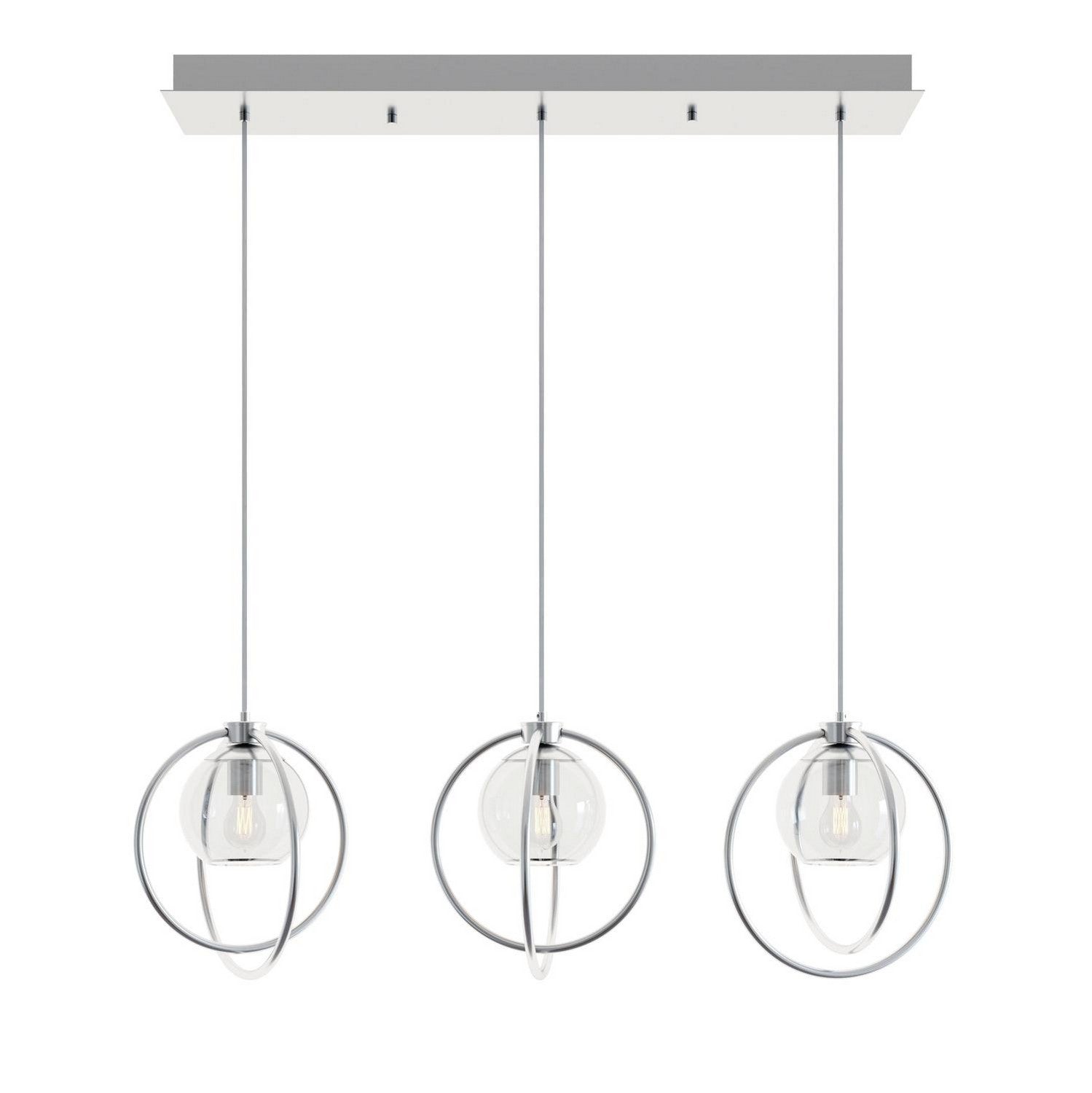 AFX Lighting - JAMP12MBSNLNR3 - Three Light Pendant - Jamie - Satin Nickel