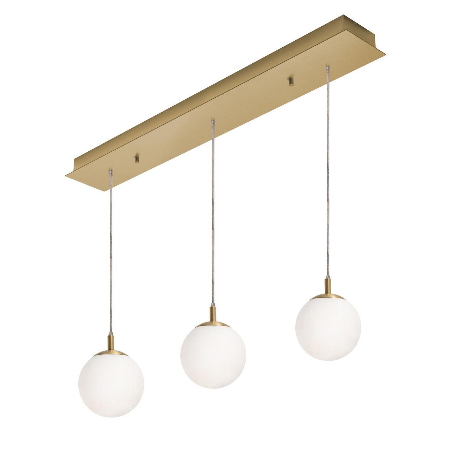 AFX Lighting - LRTP07MBSBLNR3 - Three Light Pendant - Loretto - Satin Brass