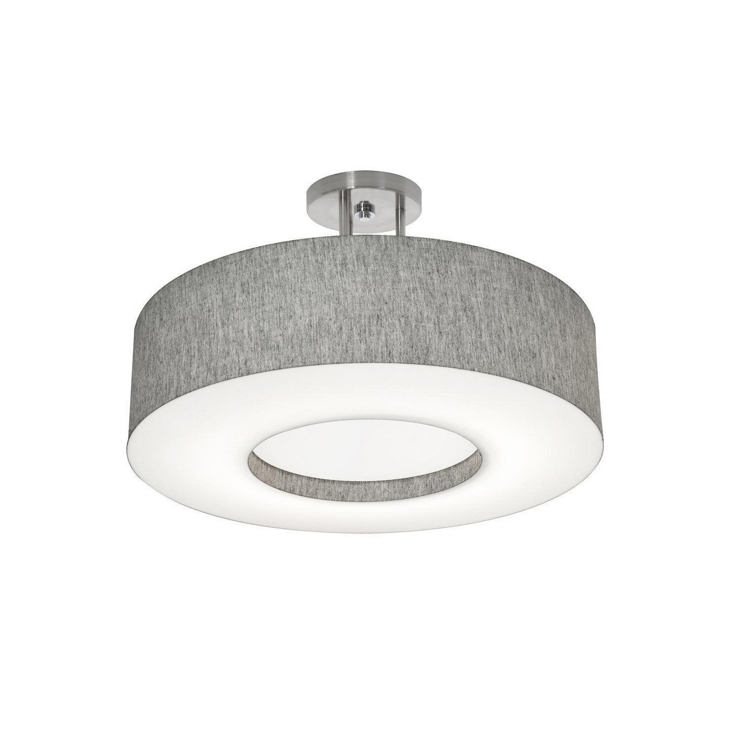 AFX Lighting - MCF1932MB-GYSF - Two Light Semi-Flush Mount - Montclair - Satin Nickel