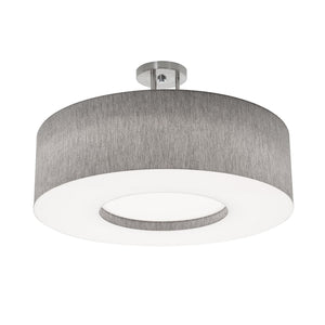 AFX Lighting - MCF2432MB-GYSF - Three Light Semi-Flush Mount - Montclair - Satin Nickel