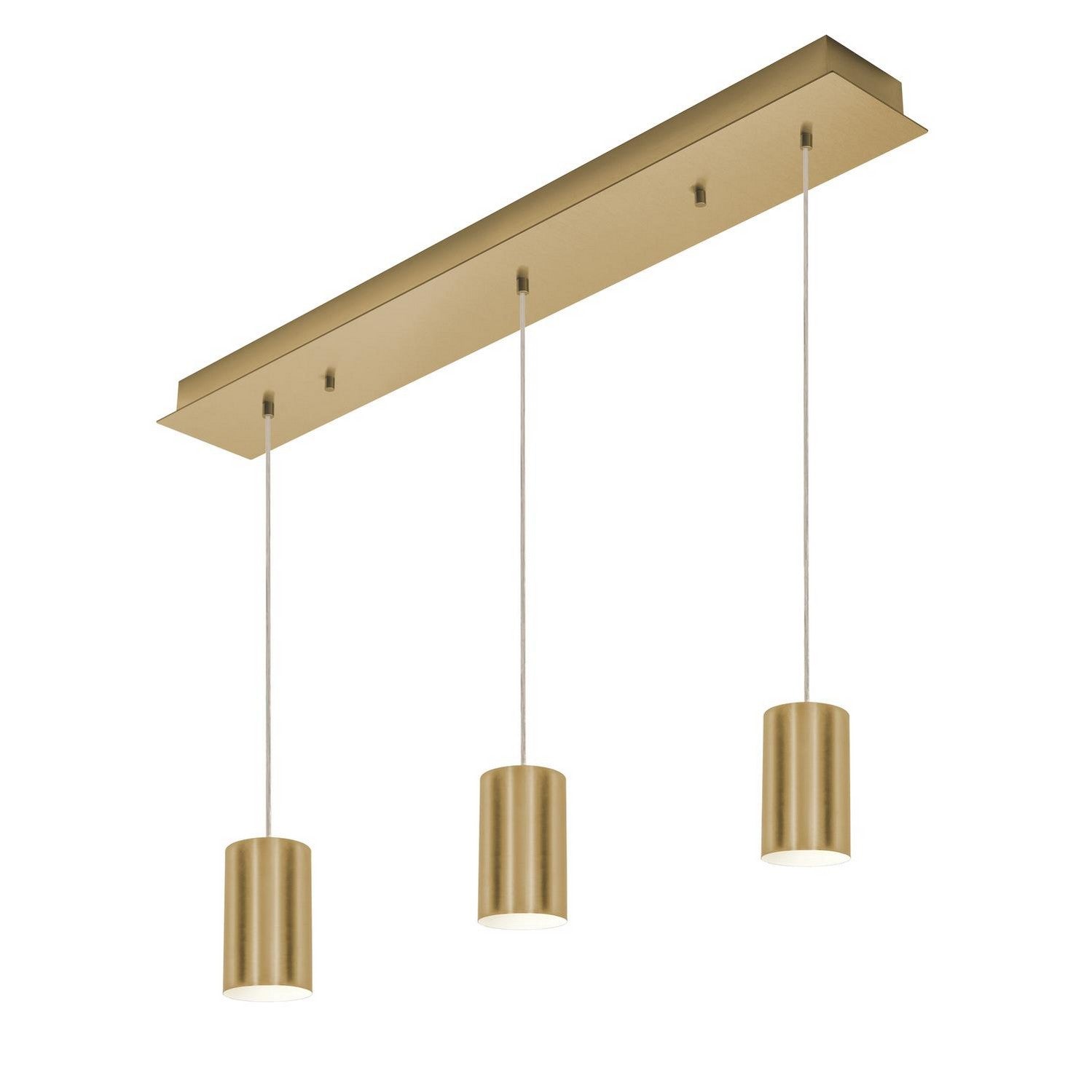 AFX Lighting - TYKP04MBSBLNR3 - Three Light Pendant - Tyke - Satin Brass