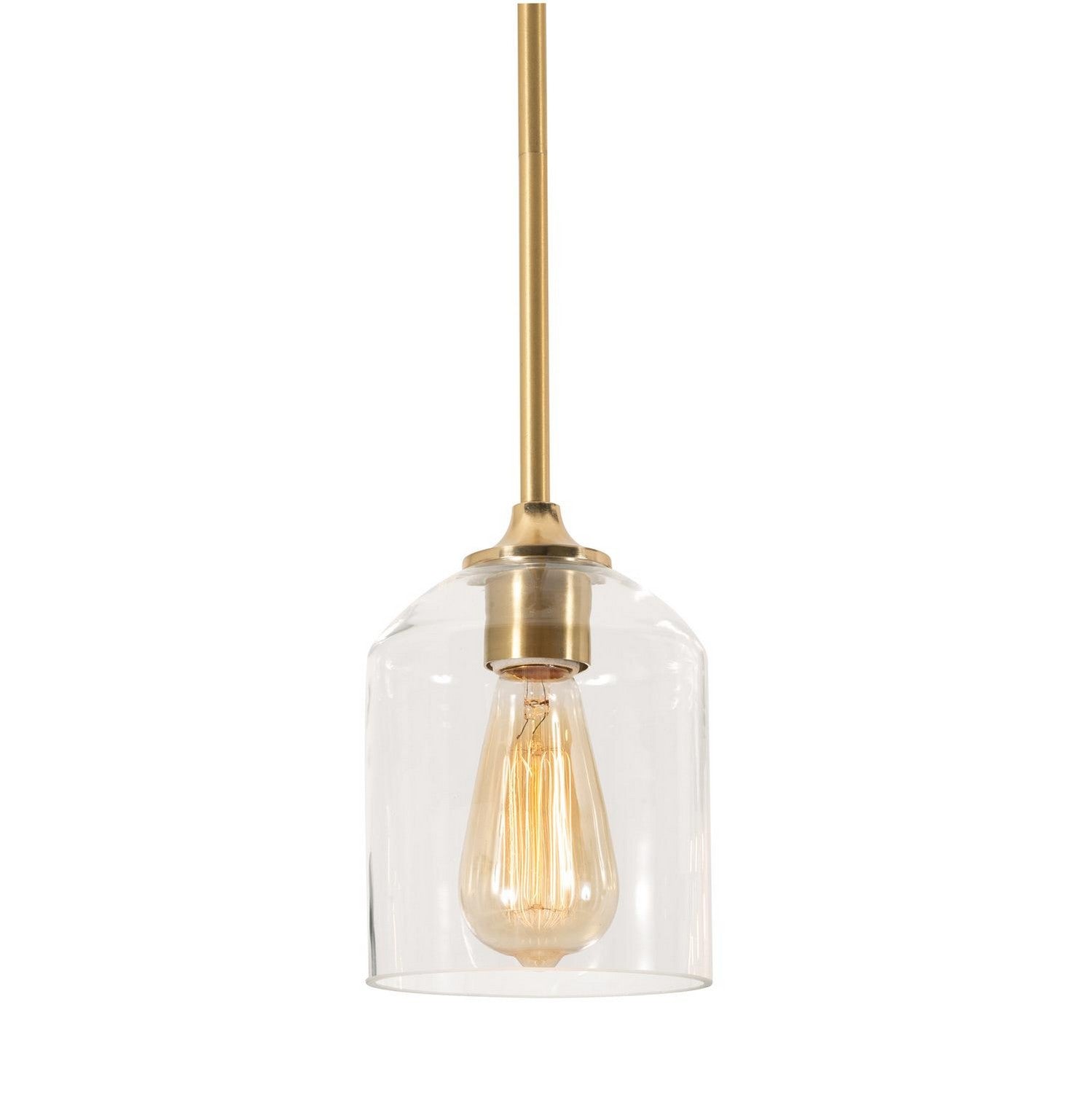 AFX Lighting - WMMP06MBSB - One Light Pendant - William - Satin Brass