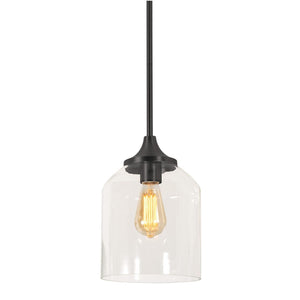 AFX Lighting - WMMP08MBBK - One Light Pendant - William - Black