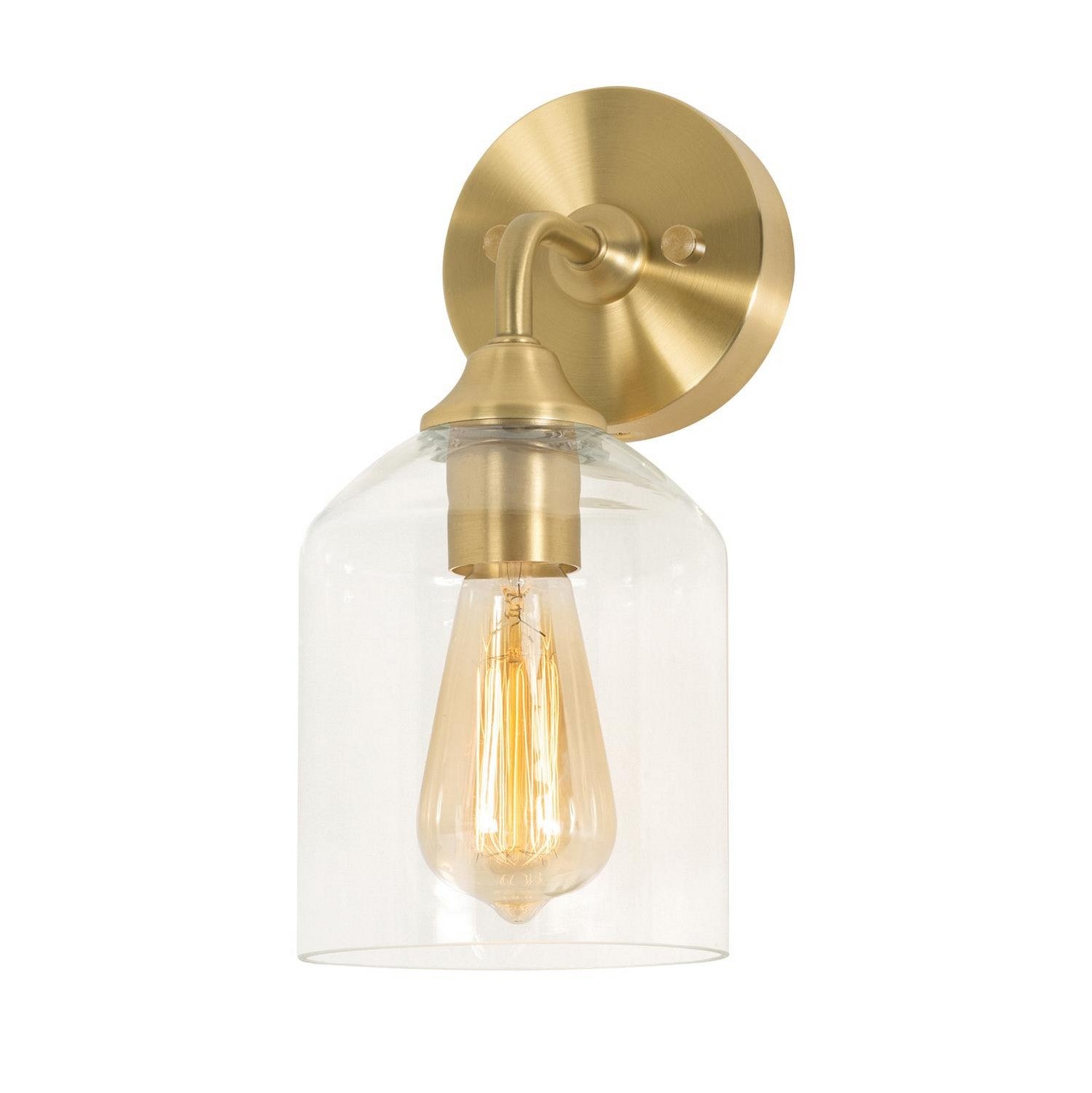 AFX Lighting - WMMS0611MBSB - One Light Wall Sconce - William - Satin Brass