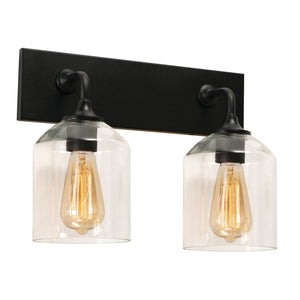 AFX Lighting - WMMV1511MBBK - Two Light Vanity - William - Black