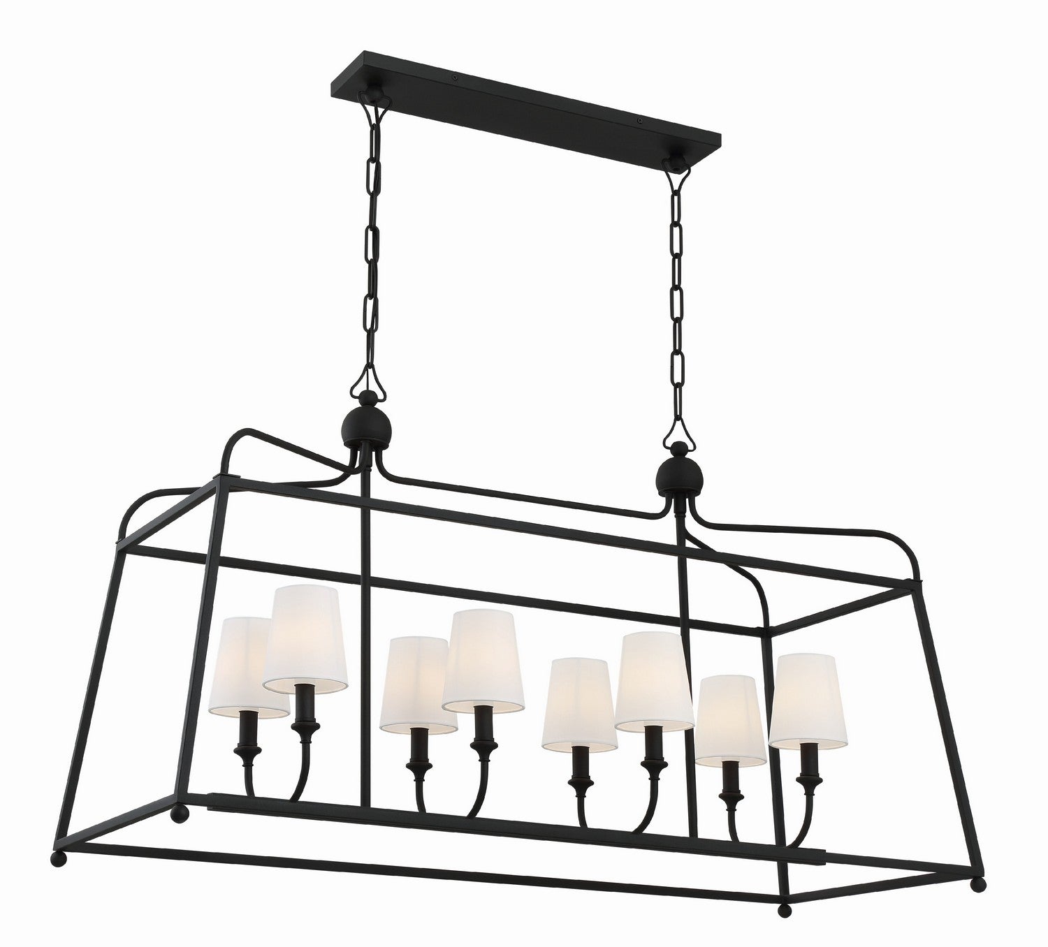 Crystorama - 2249-BF - Eight Light Chandelier - Sylvan - Black Forged