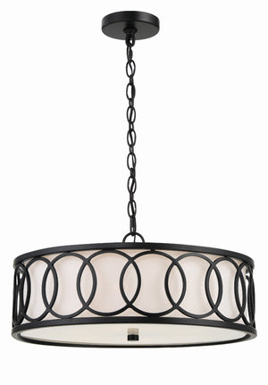 Crystorama - 287-MK - Six Light Chandelier - Graham - Matte Black