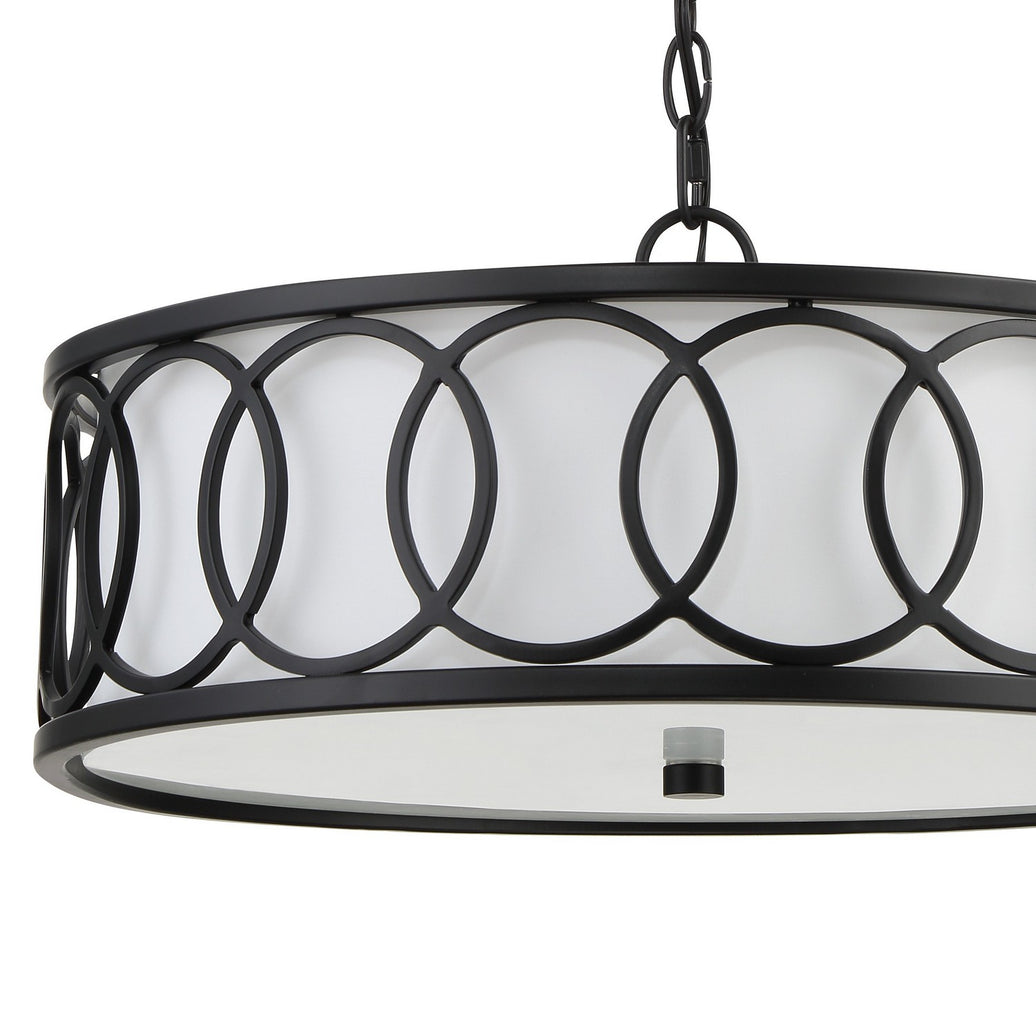 Crystorama - 287-MK - Six Light Chandelier - Graham - Matte Black