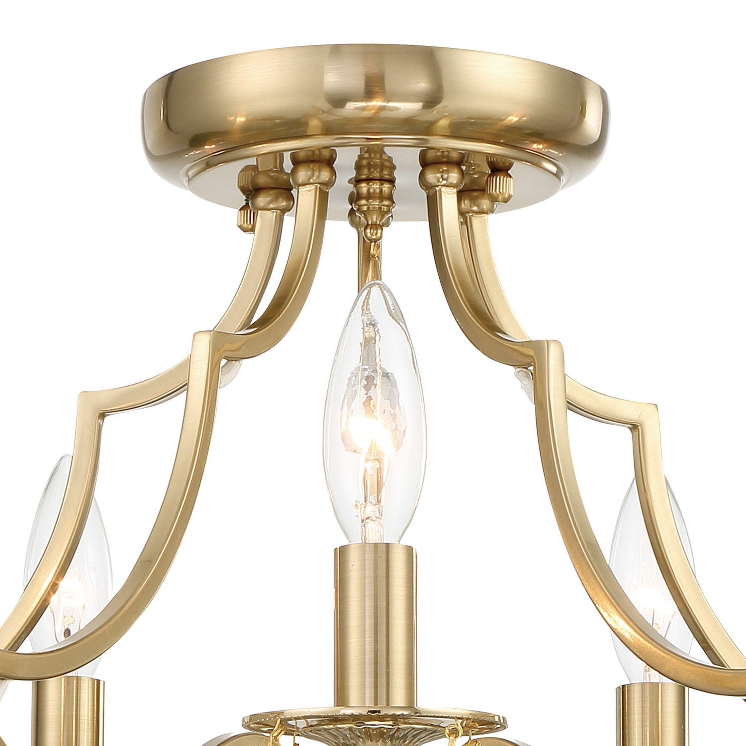 Crystorama - 5930-VG-CL-MWP - Five Light Semi Flush Mount - Cedar - Vibrant Gold