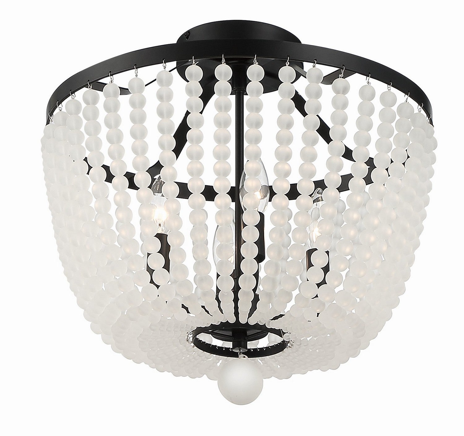 Crystorama - 604-MK-FR_CEILING - Four Light Semi Flush Mount - Rylee - Matte Black