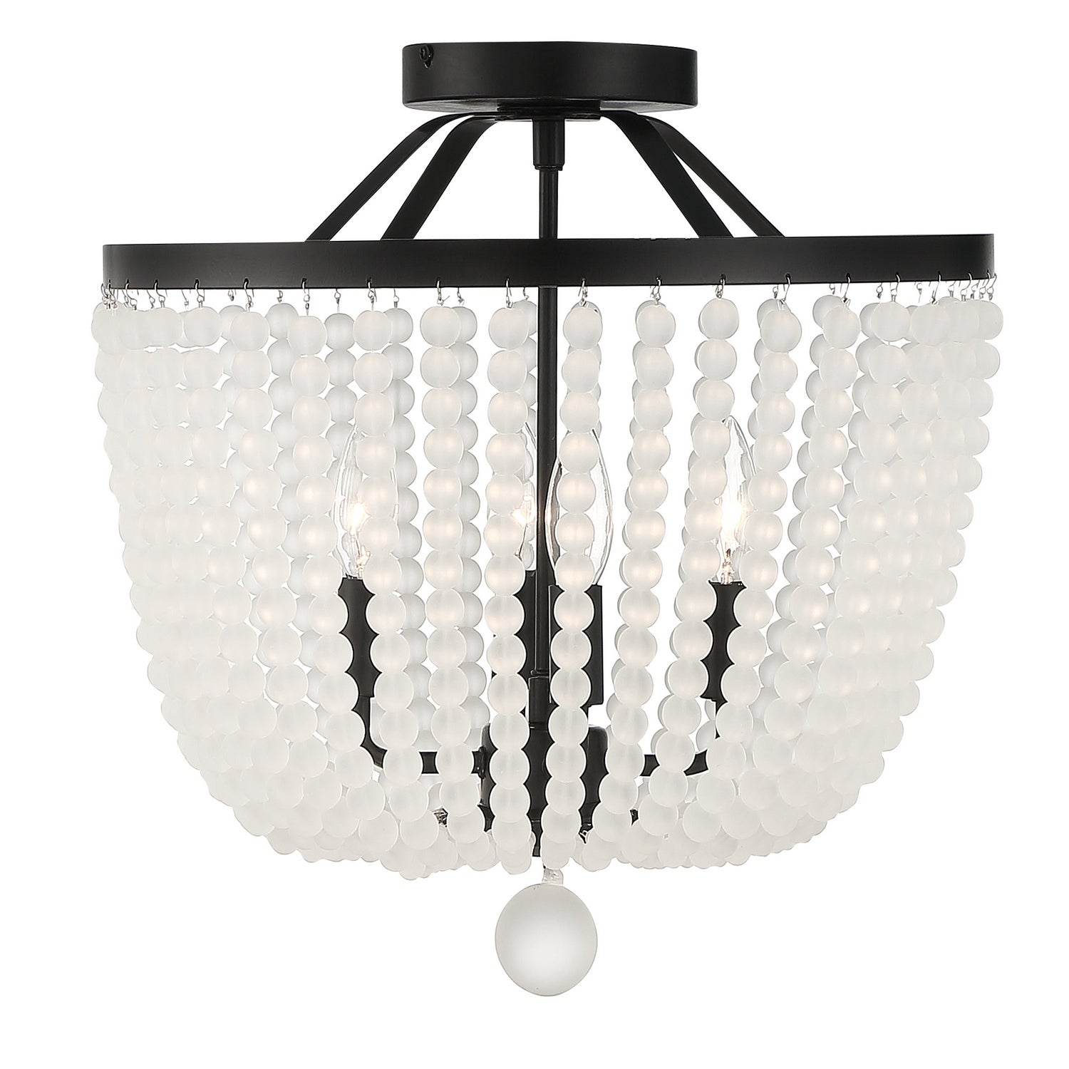 Crystorama - 604-MK-FR_CEILING - Four Light Semi Flush Mount - Rylee - Matte Black