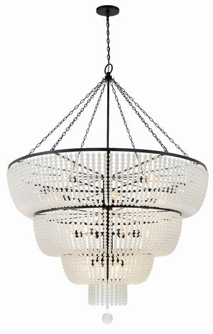 Crystorama - 618-MK - 24 Light Chandelier - Rylee - Matte Black