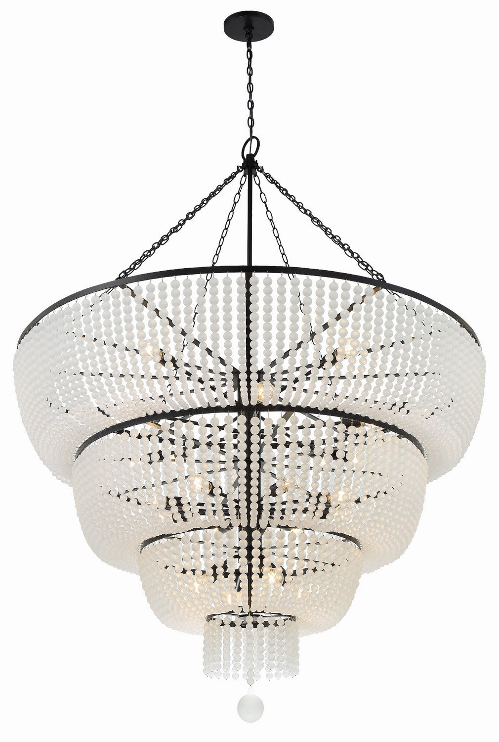 Crystorama - 618-MK - 24 Light Chandelier - Rylee - Matte Black