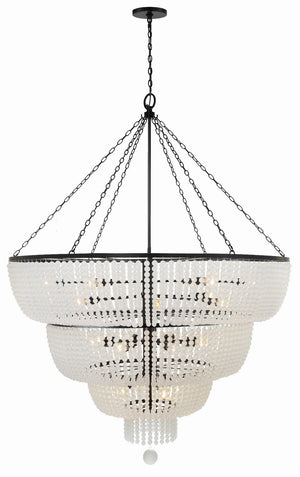 Crystorama - 618-MK - 24 Light Chandelier - Rylee - Matte Black