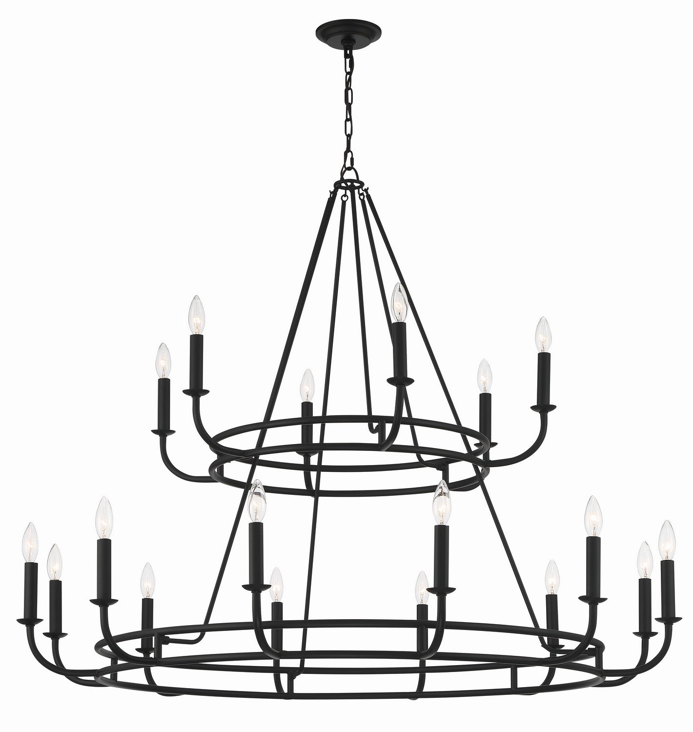 Crystorama - BAI-A2109-MK - 18 Light Chandelier - Bailey - Matte Black