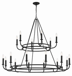 Crystorama - BAI-A2109-MK - 18 Light Chandelier - Bailey - Matte Black