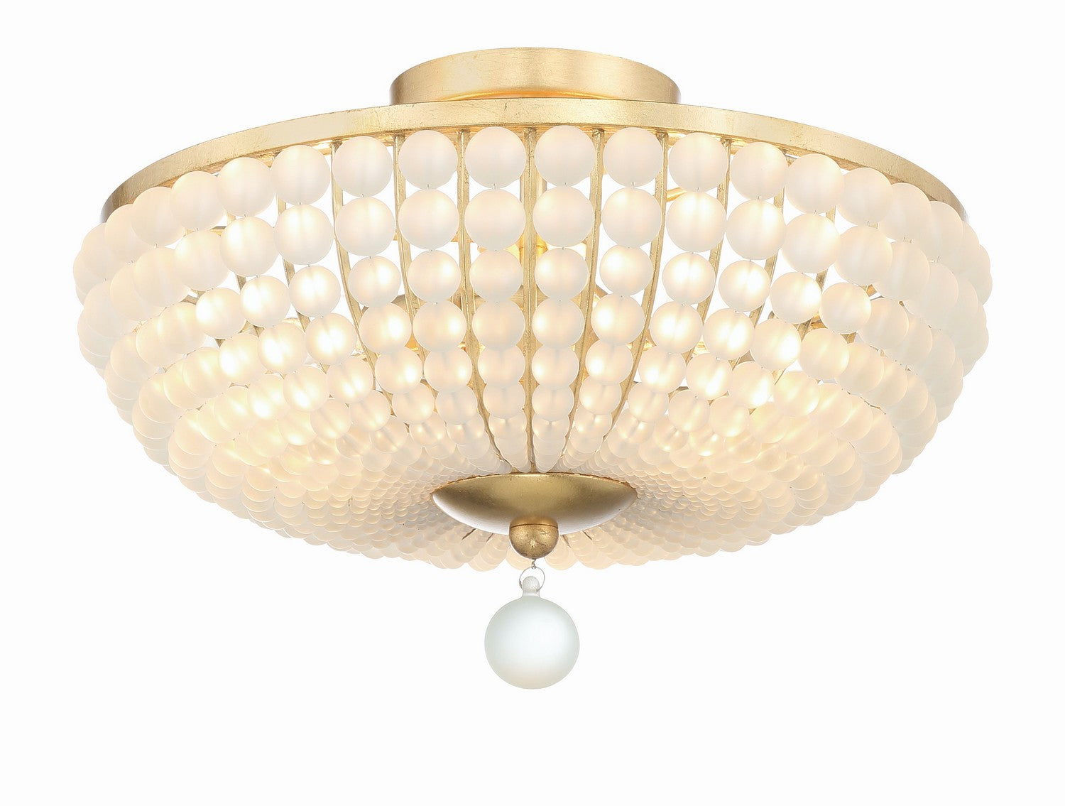 Crystorama - BLA-10660-GA - Three Light Semi Flush Mount - Bella - Antique Gold