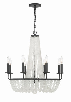 Crystorama - BLA-10668-MK - Eight Light Chandelier - Bella - Matte Black