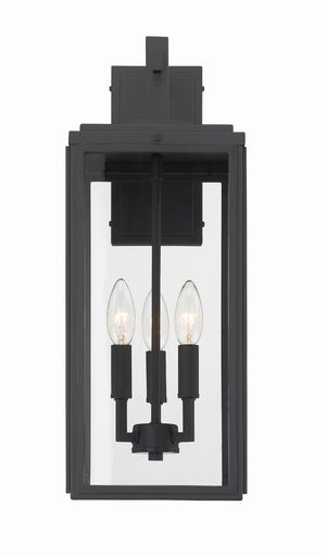 Crystorama - BYR-80103-MK - Three Light Outdoor Wall Sconce - Byron - Matte Black