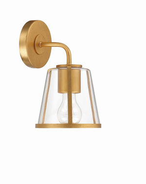 Crystorama - FUL-911-GA-CL - One Light Bath - Fulton - Antique Gold