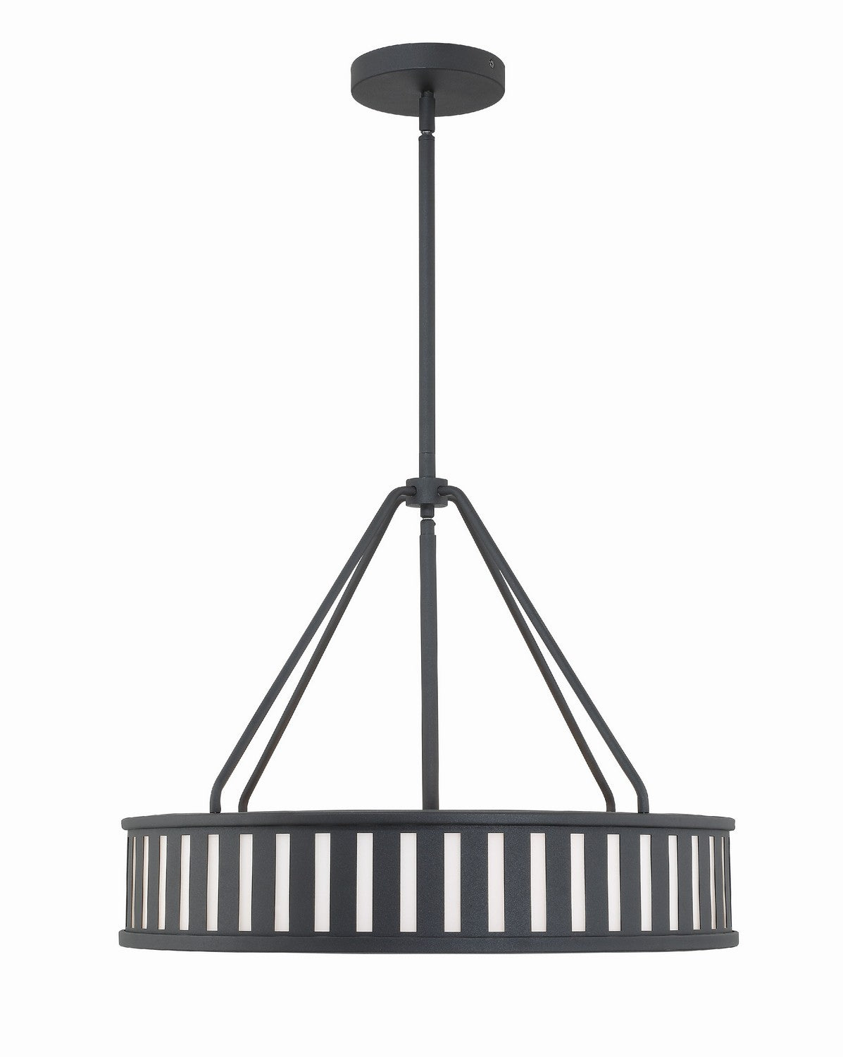 Crystorama - KEN-8304-BF - Four Light Pendant - Kendal - Black Forged