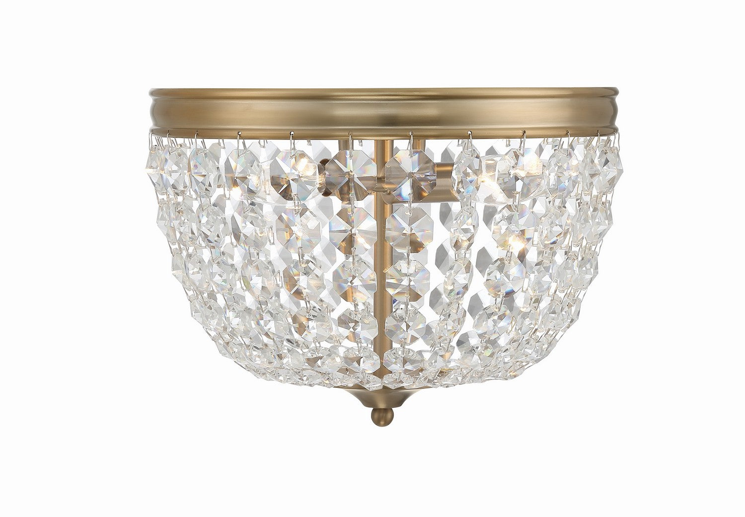 Crystorama - NOL-312-VG-CL-MWP - Two Light Flush Mount - Nola - Vibrant Gold