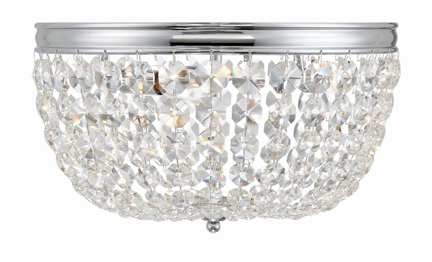 Crystorama - NOL-314-CH-CL-MWP - Three Light Flush Mount - Nola - Polished Chrome