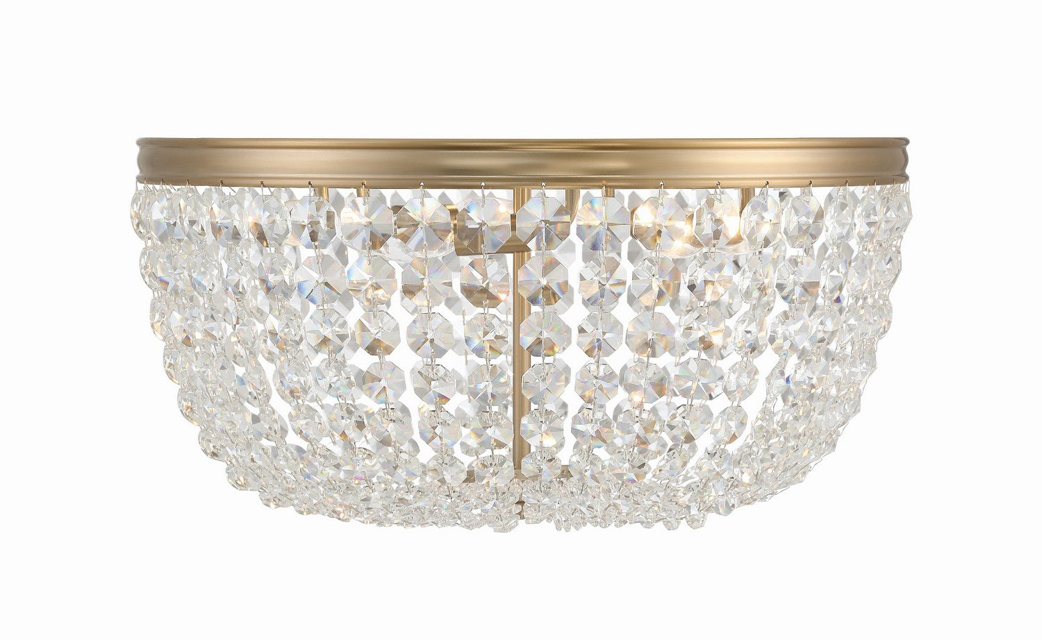 Crystorama - NOL-320-VG-CL-MWP - Five Light Flush Mount - Nola - Vibrant Gold