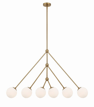 Crystorama - OMN-3006-AG - Six Light Chandelier - Omni - Aged Brass