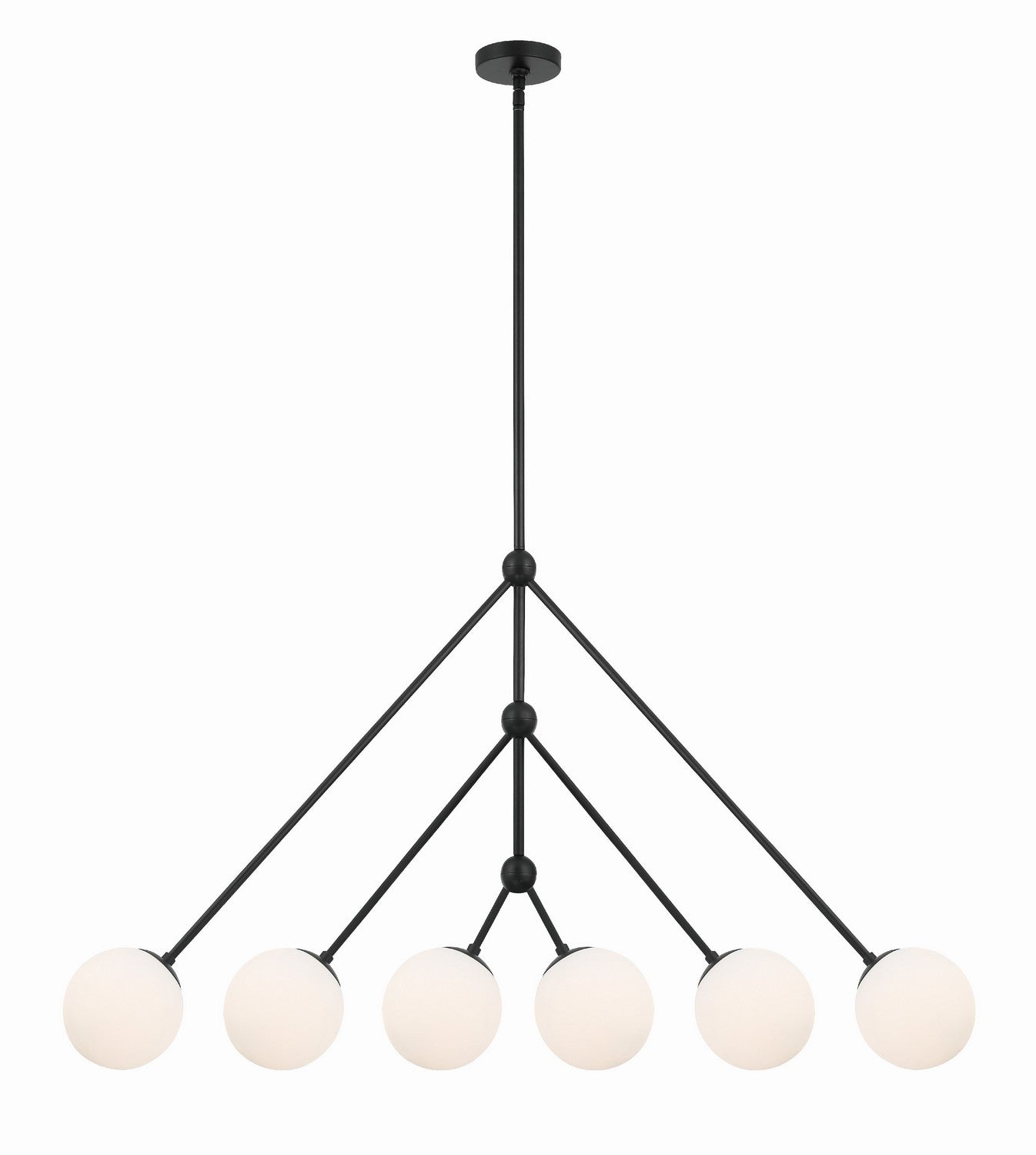 Crystorama - OMN-3006-MK - Six Light Chandelier - Omni - Matte Black