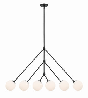 Crystorama - OMN-3006-MK - Six Light Chandelier - Omni - Matte Black