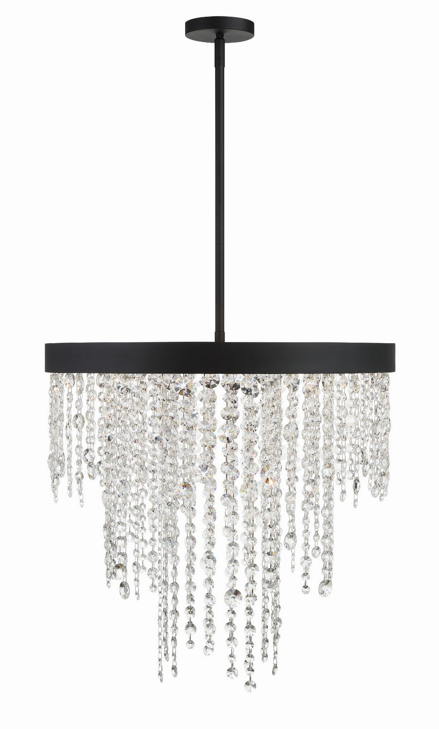 Crystorama - WIN-616-BF-CL-MWP - Six Light Chandelier - Winham - Black Forged