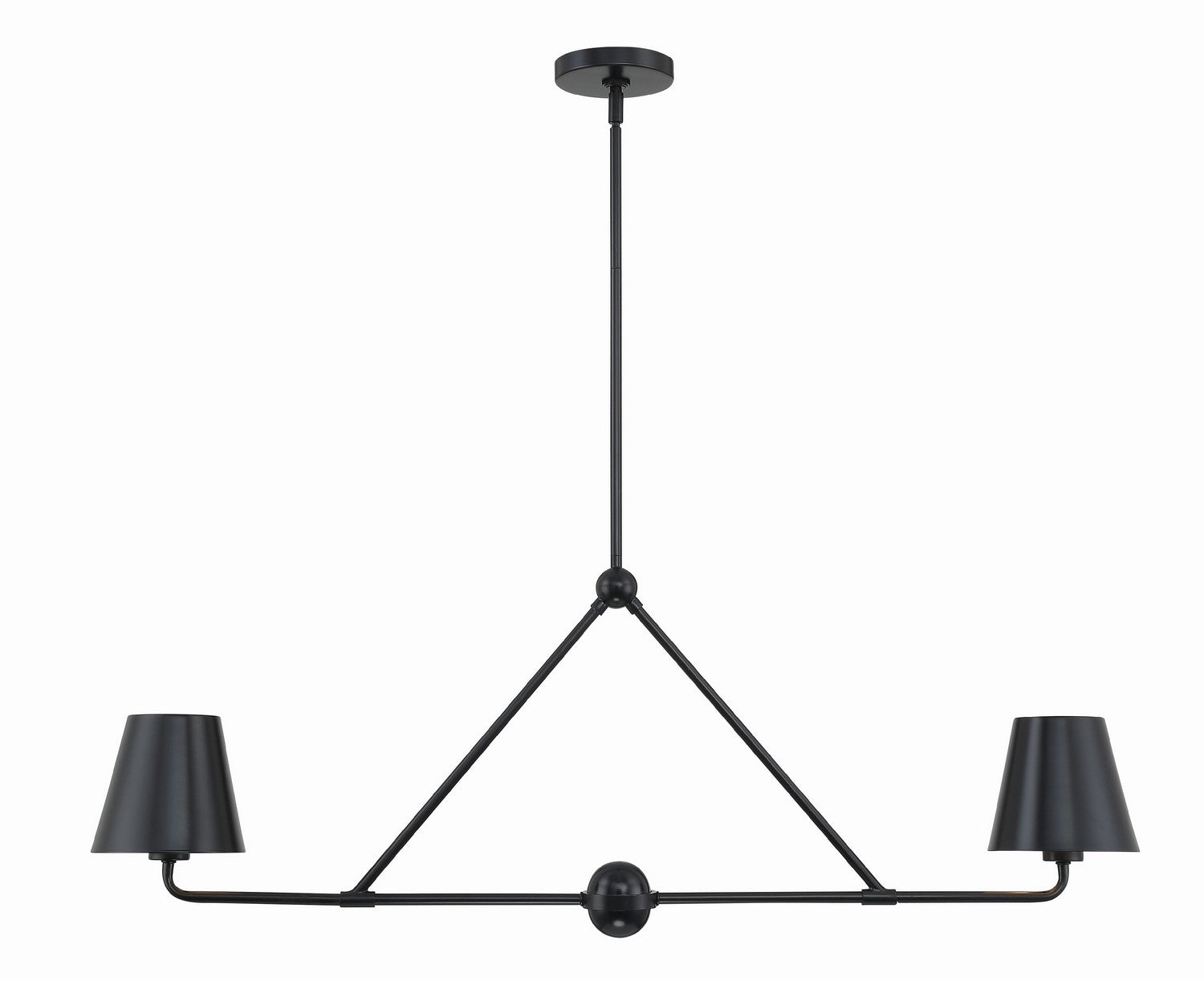 Crystorama - XAV-B9302-MK - Two Light Chandelier - Xavier - Matte Black