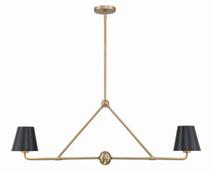 Crystorama - XAV-B9302-VG - Two Light Chandelier - Xavier - Vibrant Gold