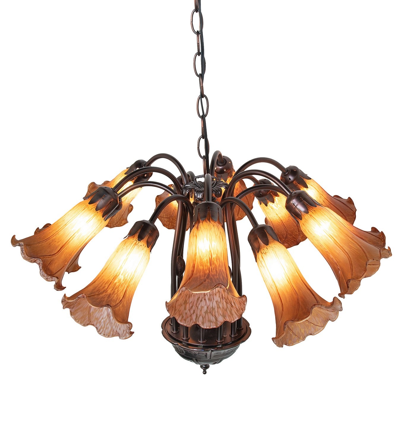 Meyda Tiffany - 121624 - 12 Light Chandelier - Amber - Mahogany Bronze